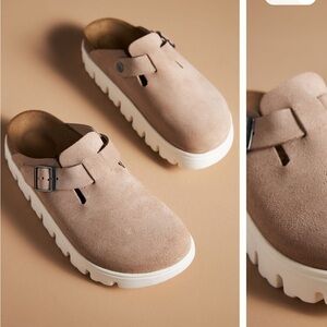 Birkenstock Boston Chunky Clogs in Warm Sand